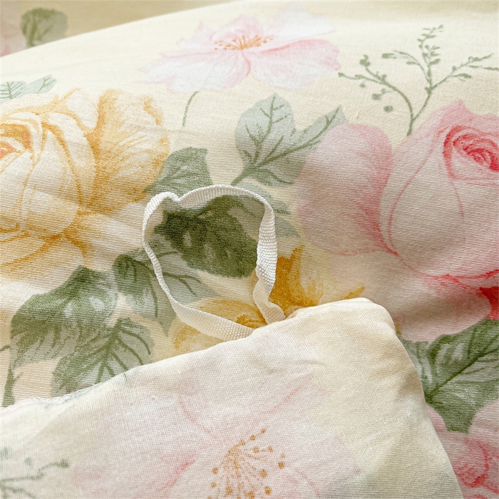 91家纺网 家纺一手货源 找家纺 宜凡家纺 2026新款全棉印花夹棉床笠四件套 沐颜月朵