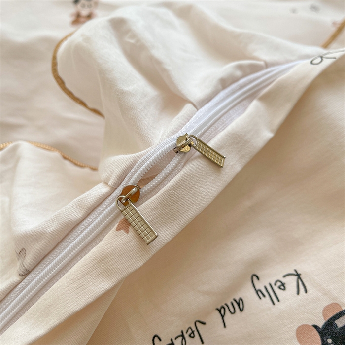 91家纺网 家纺一手货源 找家纺 宜凡家纺 2026新款全棉印花夹棉床笠四件套 森林动物派