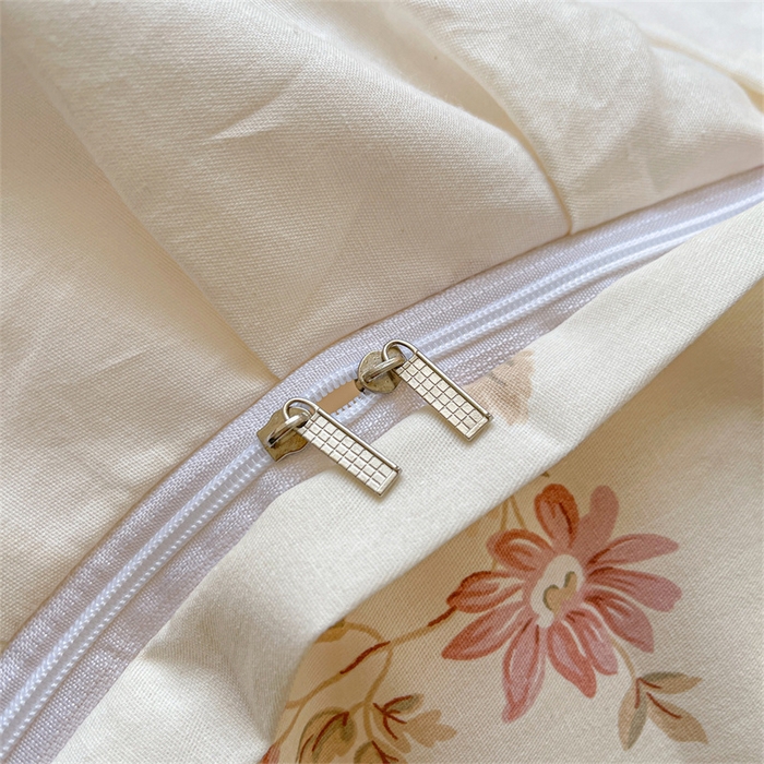 91家纺网 家纺一手货源 找家纺 宜凡家纺 2026新款全棉印花夹棉床笠四件套 水苏栀清