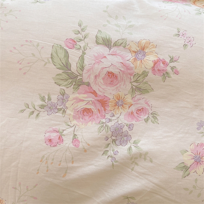 91家纺网 家纺一手货源 找家纺 宜凡家纺 2026新款全棉印花夹棉床笠四件套 玉容昭婉