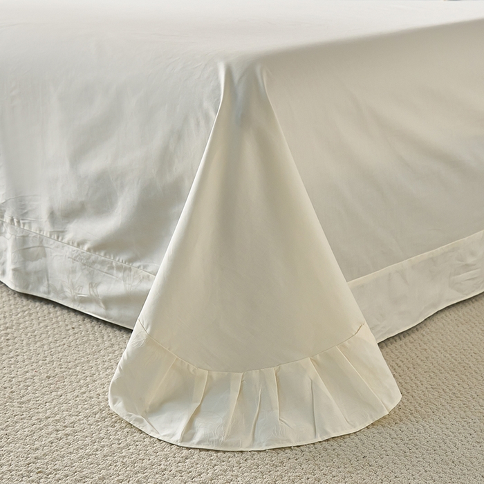 91家纺网 家纺一手货源 找家纺 （总）美达家纺 2026新款全棉纯棉60s提花绣花吊边床单四件套