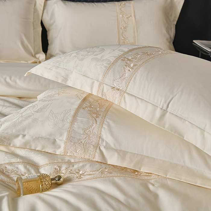 91家纺网 家纺一手货源 找家纺 （总）美达家纺 2026新款全棉纯棉60s提花绣花吊边床单四件套