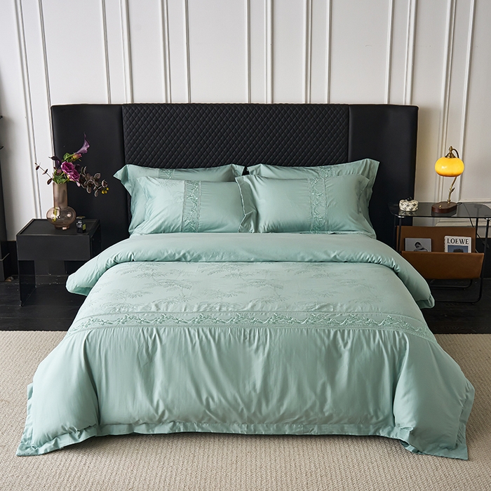 91家纺网 家纺一手货源 找家纺 （总）美达家纺 2026新款全棉纯棉60s提花绣花吊边床单四件套