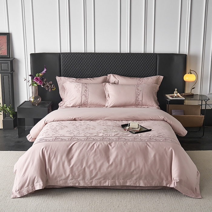 91家纺网 家纺一手货源 找家纺 （总）美达家纺 2026新款全棉纯棉60s提花绣花吊边床单四件套