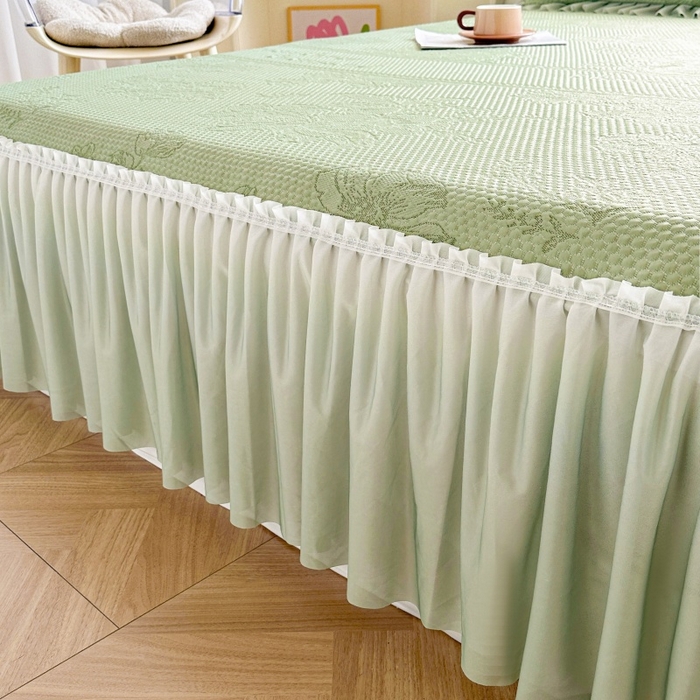 91家纺网 家纺一手货源 找家纺 怡源梦 2026新款冰豆豆凉感凉席单枕套-花之恋系列 花之恋 绿色