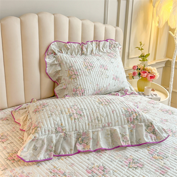 91家纺网 家纺一手货源 找家纺 （总）宜凡家纺 2026新款全棉公主风夹棉床裙四件套