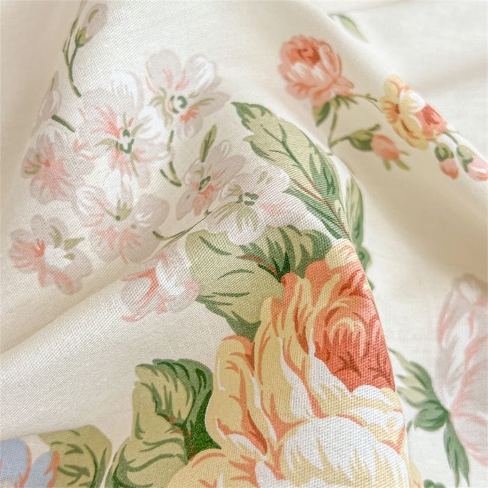 91家纺网 家纺一手货源 找家纺 宜凡家纺 2026新款全棉公主风夹棉床裙四件套 洛川花海