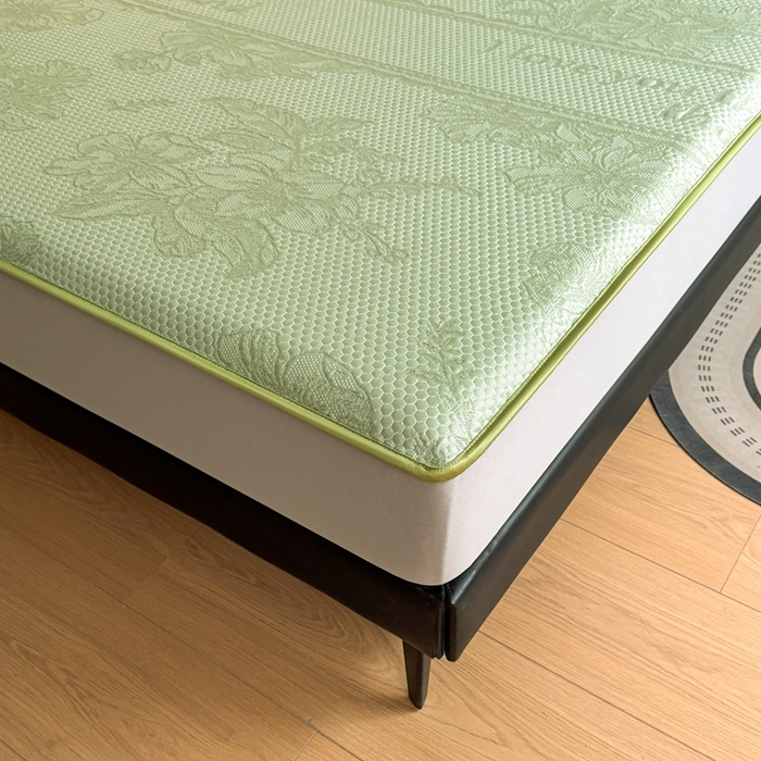 91家纺网 家纺一手货源 找家纺 怡源梦 2026新款A类凉感冰豆豆提花床笠凉席-花之恋系列 花之恋 绿色