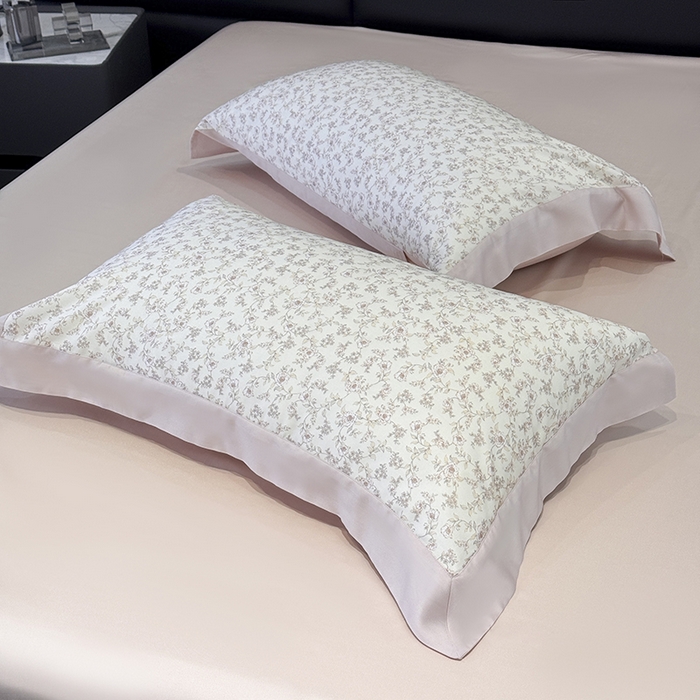 梵克保罗 2026新款莱赛尔单枕套枕套单件单品枕套 溪涧花（B版超凡粉）