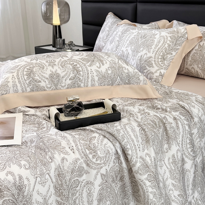 91家纺网 家纺一手货源 找家纺 梵克保罗 2026新款简约莱赛尔夏被夏凉被空调被四件套 风止弦