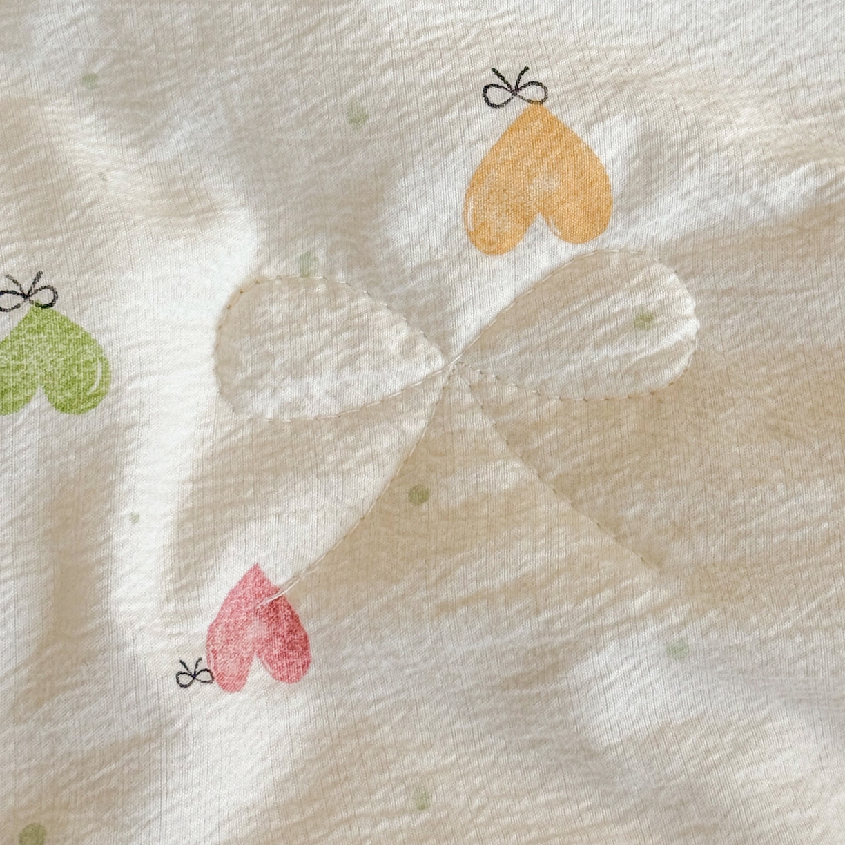 91家纺网 家纺一手货源 找家纺 鑫贝阳 2026新款韩版花边邹邹绵夏被 马卡龙爱心