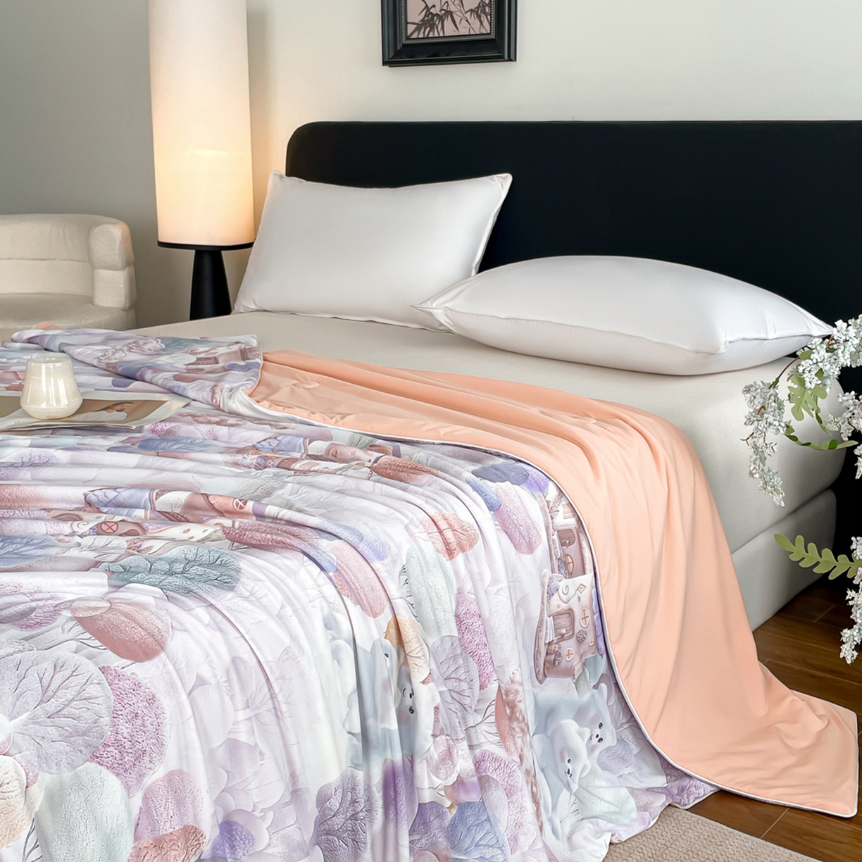 91家纺网 家纺一手货源 找家纺 （总）鑫贝阳 2026新款锦氨凉感丝夏被