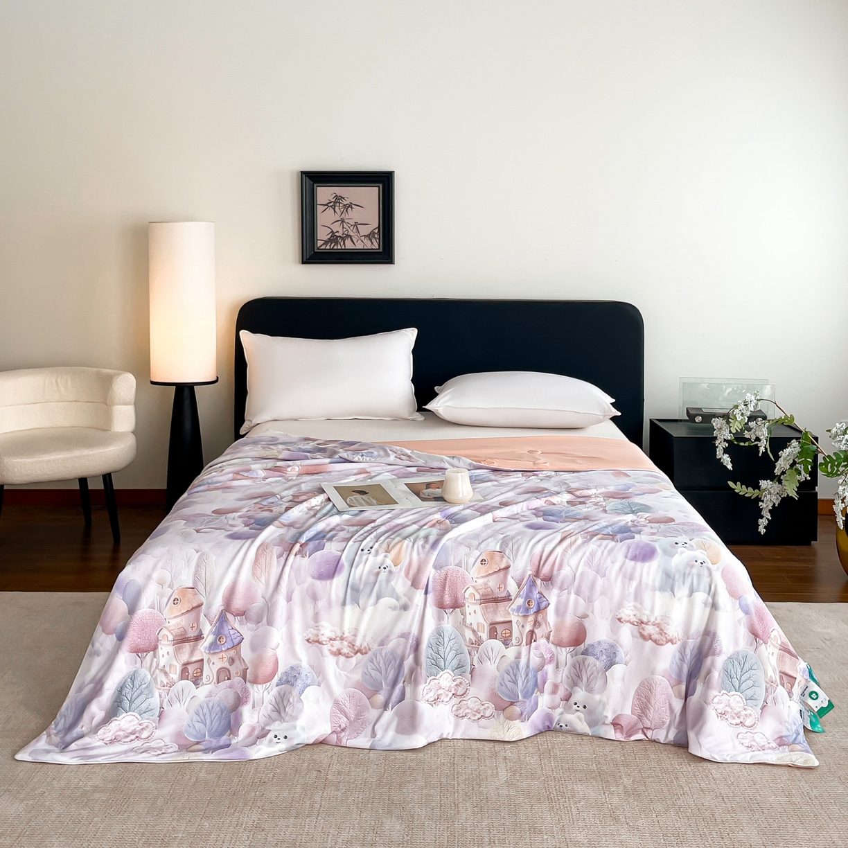 鑫贝阳 2026新款锦氨凉感丝夏被 5D乐园-紫