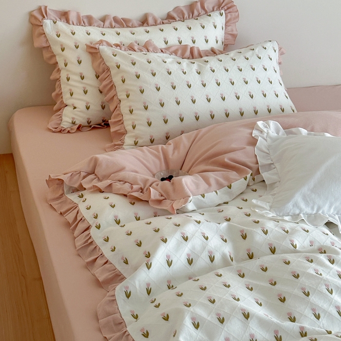 91家纺网 家纺一手货源 找家纺 （总）玛奇朵 2026新款全棉缎纹色织提花四件套-漫天花海 会员-10/基础控价 小号328标准368加大388