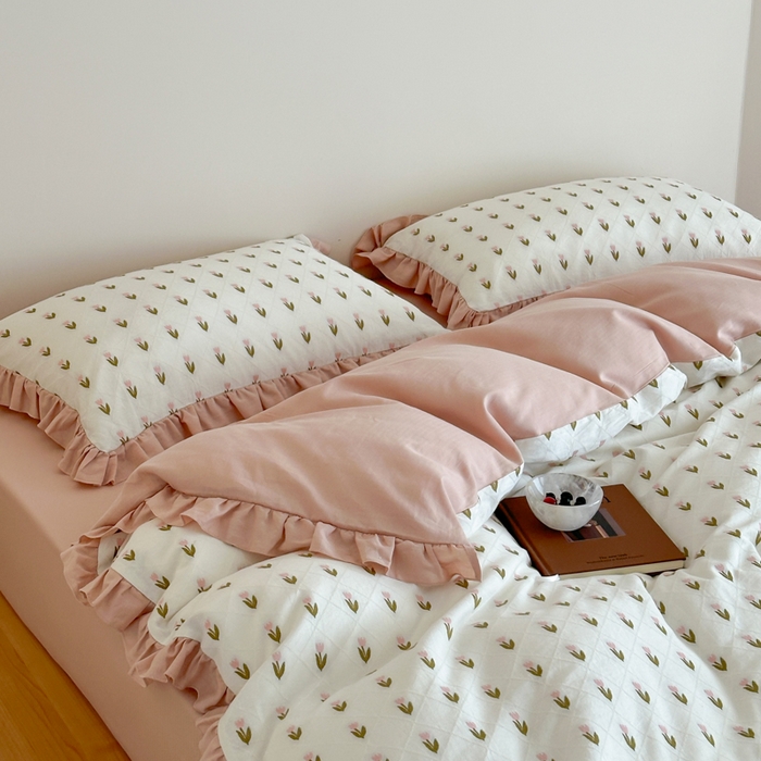 91家纺网 家纺一手货源 找家纺 （总）玛奇朵 2026新款全棉缎纹色织提花四件套-漫天花海 会员-10/基础控价 小号328标准368加大388