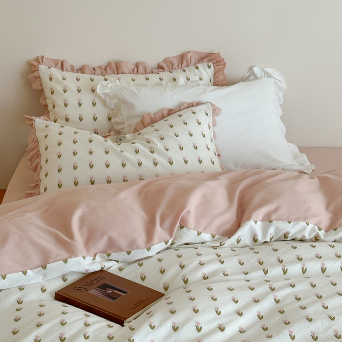 91家纺网 家纺一手货源 找家纺 （总）玛奇朵 2026新款全棉缎纹色织提花四件套-漫天花海 会员-10/基础控价 小号328标准368加大388