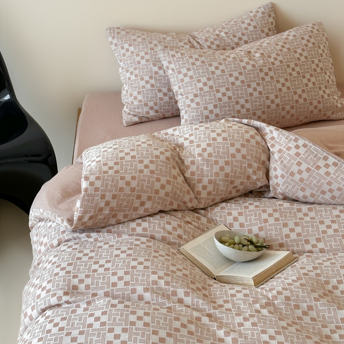 91家纺网 家纺一手货源 找家纺 （总）玛奇朵 2026新款60S全棉色织提花四件套-布尼尔系列 会员-10/基础控价 278/318/338