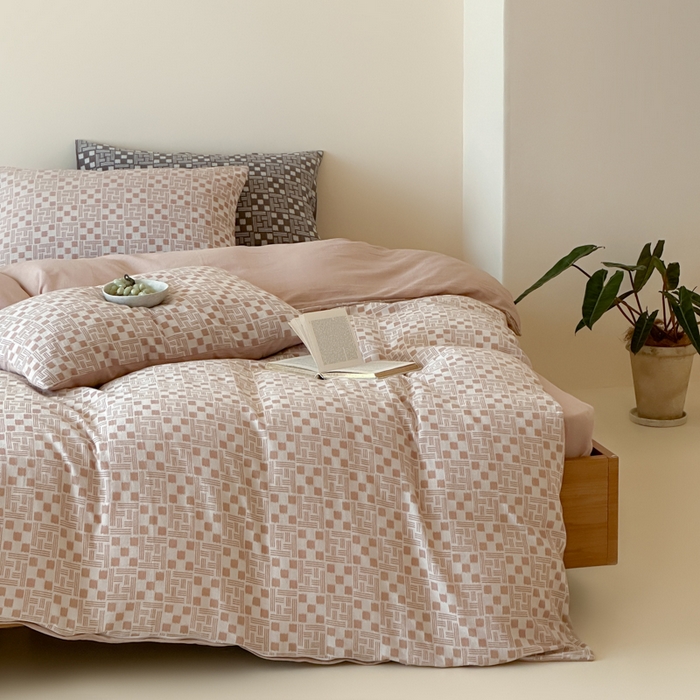 91家纺网 家纺一手货源 找家纺 （总）玛奇朵 2026新款60S全棉色织提花四件套-布尼尔系列 会员-10/基础控价 278/318/338