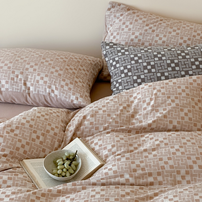 91家纺网 家纺一手货源 找家纺 （总）玛奇朵 2026新款60S全棉色织提花四件套-布尼尔系列 会员-10/基础控价 278/318/338