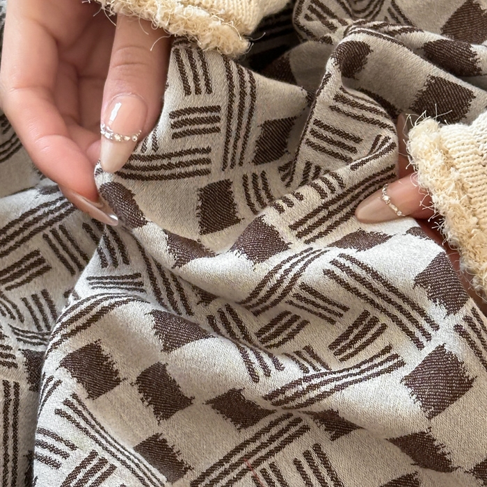 91家纺网 家纺一手货源 找家纺 玛奇朵 2026新款60S全棉色织提花四件套-布尼尔系列 会员-10/基础控价 278/318/338 布尼尔-咖