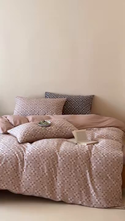 91家纺网 家纺一手货源 找家纺 （总）玛奇朵 2026新款60S全棉色织提花四件套-布尼尔系列 会员-10/基础控价 278/318/338