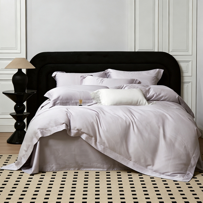 栩裕纺织 2026新款天丝棉提花四件套 阿曼达 幻影灰