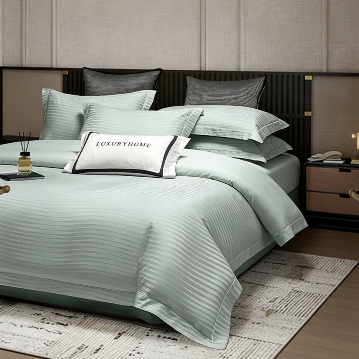 91家纺网 家纺一手货源 找家纺 栩裕纺织 2026新款100支全棉提花四件套 素锦 尊蒂