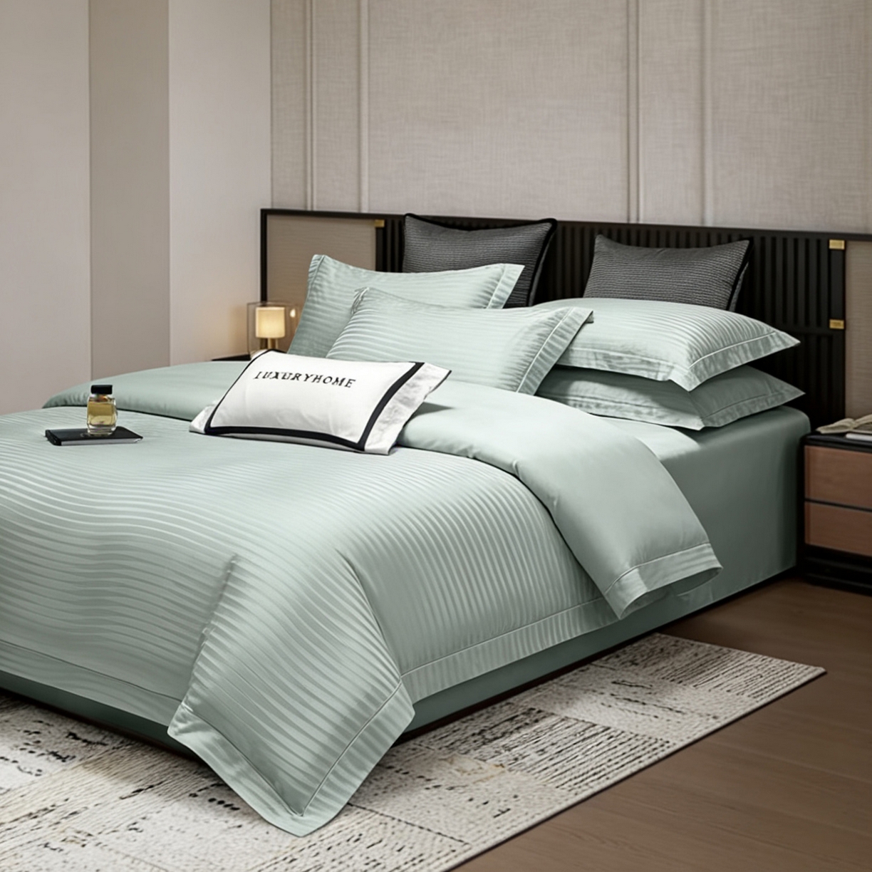 91家纺网 家纺一手货源 找家纺 栩裕纺织 2026新款100支全棉提花四件套 素锦 尊蒂