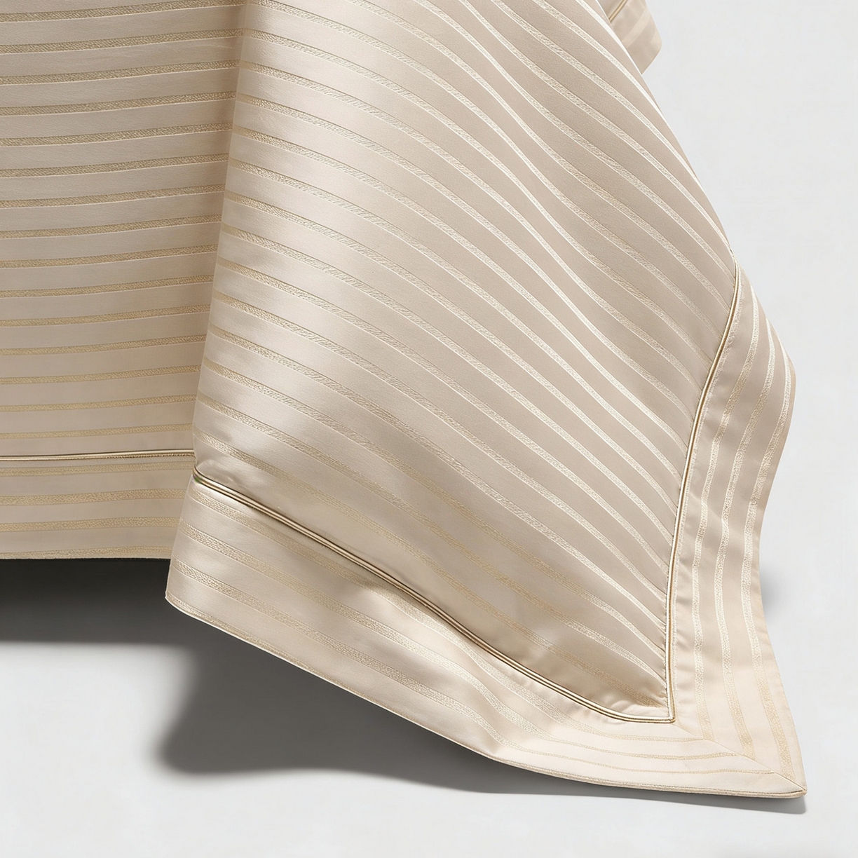 91家纺网 家纺一手货源 找家纺 栩裕纺织 2026新款100支全棉提花四件套 素锦-浅米灰