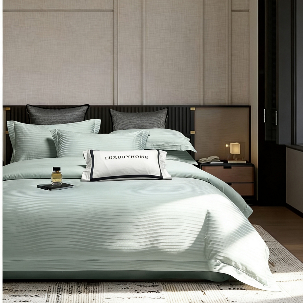 91家纺网 家纺一手货源 找家纺 栩裕纺织 2026新款100支全棉提花四件套 素锦 尊蒂