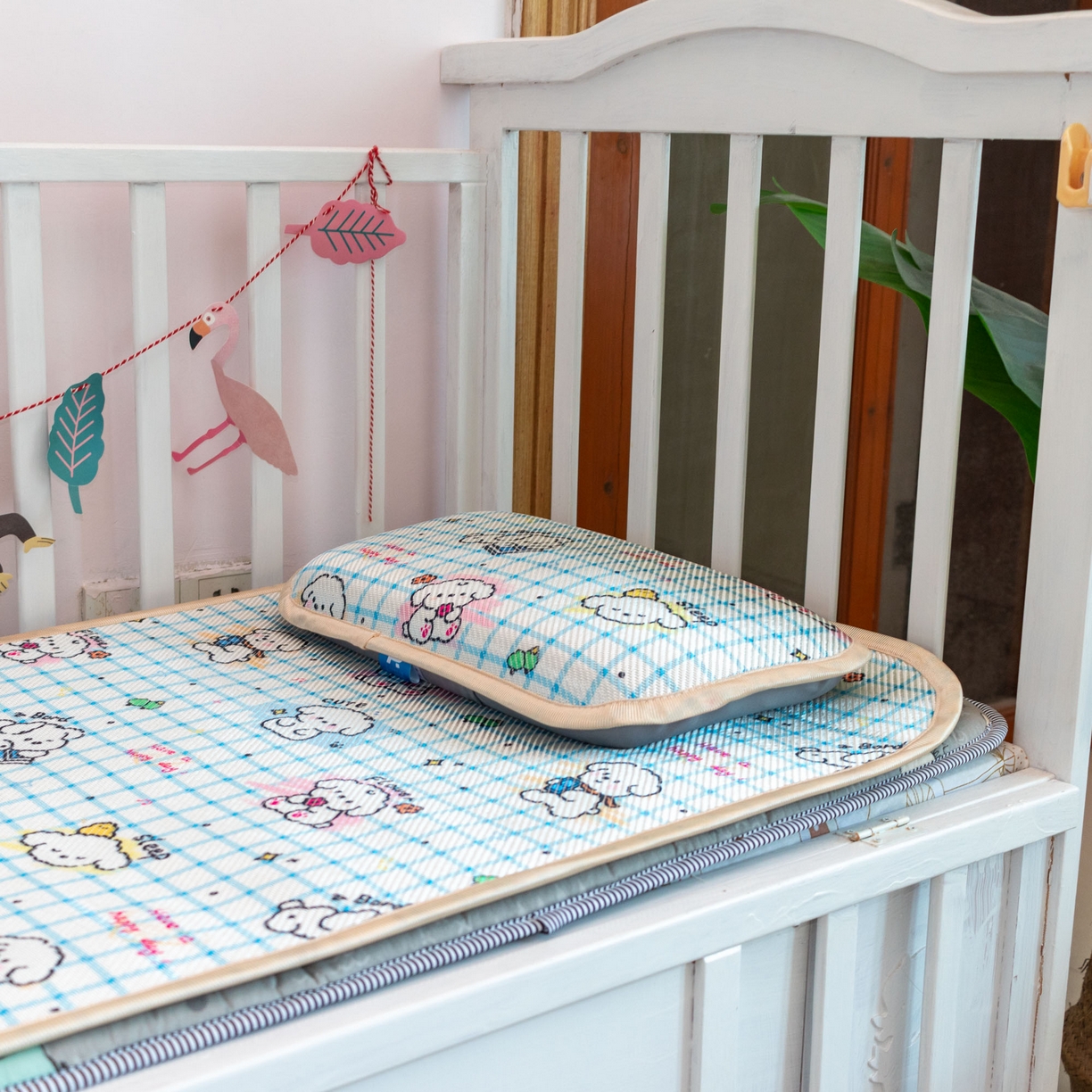 91家纺网 家纺一手货源 找家纺 （总）欣宜家纺 2026春夏新款窄边儿童凉席