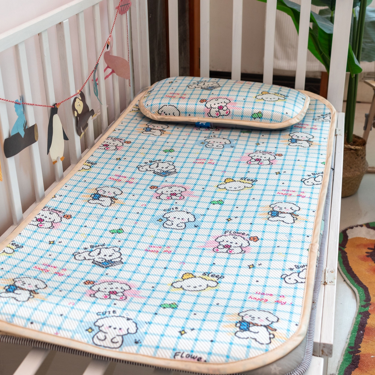 91家纺网 家纺一手货源 找家纺 （总）欣宜家纺 2026春夏新款窄边儿童凉席