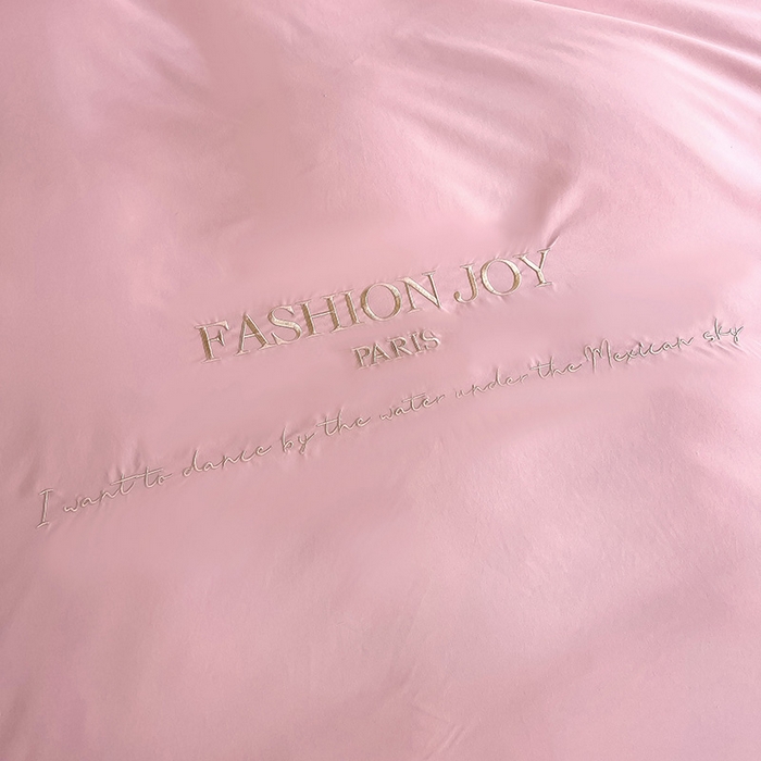 91家纺网 家纺一手货源 找家纺 梵克保罗 2026新款直播热卖长绒棉全棉纯棉刺绣花边四件套-繁星 繁星-玫瑰粉