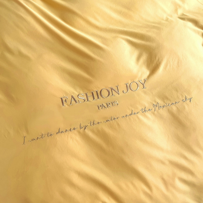 91家纺网 家纺一手货源 找家纺 梵克保罗 2026新款直播热卖长绒棉全棉纯棉刺绣花边四件套-繁星 繁星-柠檬黄