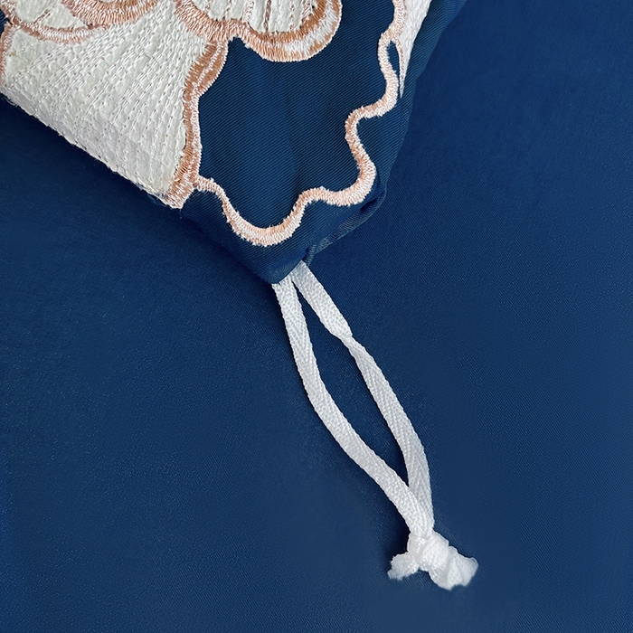 91家纺网 家纺一手货源 找家纺 梵克保罗 2026新款直播热卖长绒棉全棉纯棉刺绣花边四件套-繁星 繁星-钻石蓝