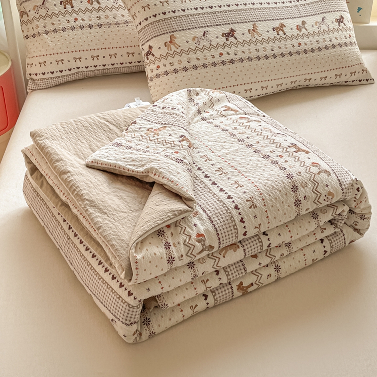 91家纺网 家纺一手货源 找家纺 （总）云玲时尚 2026新款A类大豆纤维费尔岛系列夏被夏凉被空调被