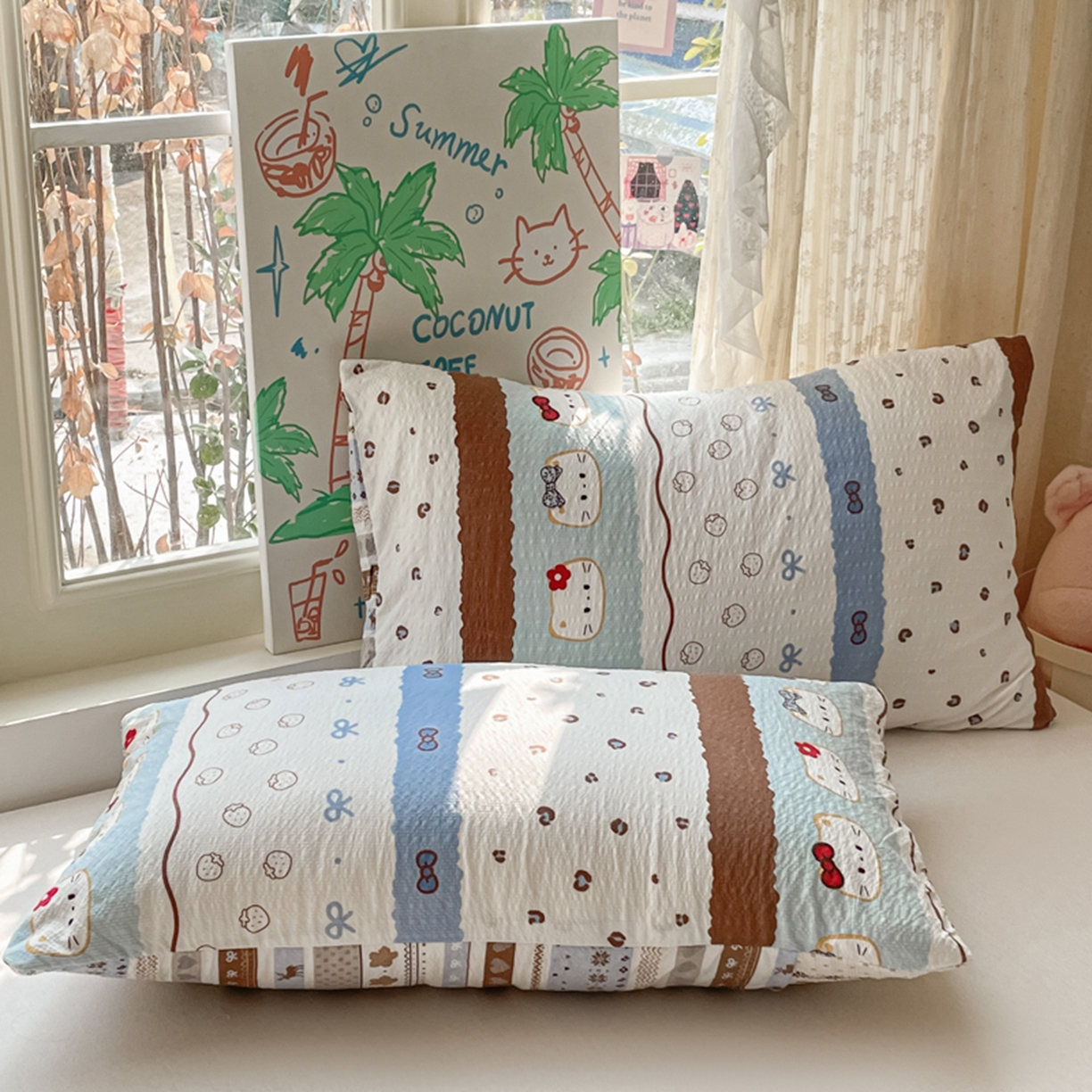 91家纺网 家纺一手货源 找家纺 云玲时尚 2026新款A类大豆纤维费尔岛系列夏被夏凉被空调被 云朵奶猫