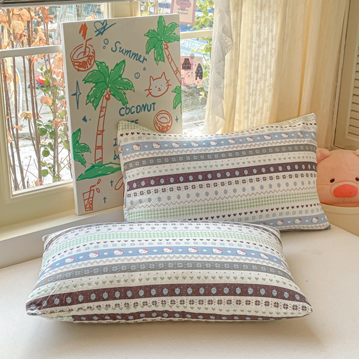 91家纺网 家纺一手货源 找家纺 云玲时尚 2026新款A类大豆纤维费尔岛系列夏被夏凉被空调被 雪花Kitty