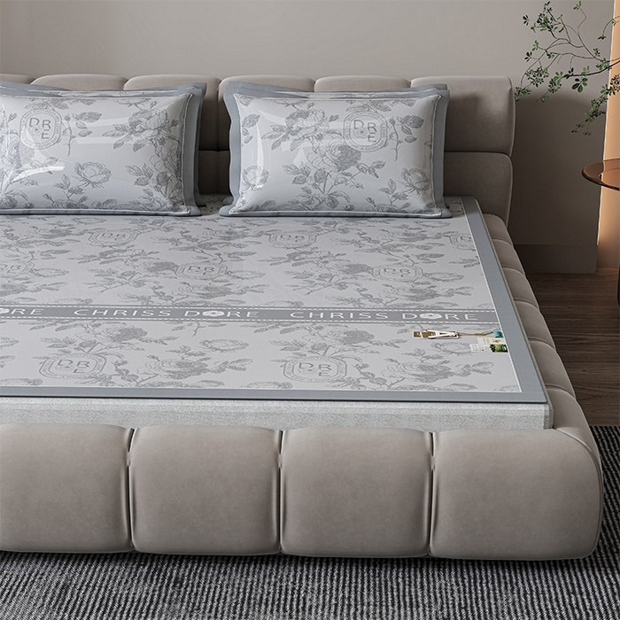 91家纺网 家纺一手货源 找家纺 （总）小牛席业 2026春夏新款【建模风格】双PE高凉感-盛世蔷薇凉感冰丝席凉席藤席冰藤席竹席乳胶席凉豆豆席空调席