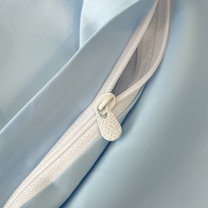 91家纺网 家纺一手货源 找家纺 绘萱家居 2026直播爆款纯棉100%全棉纯棉绣花四件套圆角吊边床单款纯色百分百 七彩福蝶-蓝