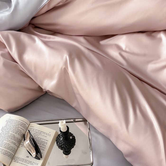 91家纺网 家纺一手货源 找家纺 （总）禾时 2026新款兰精天丝棉纯色双拼四件套