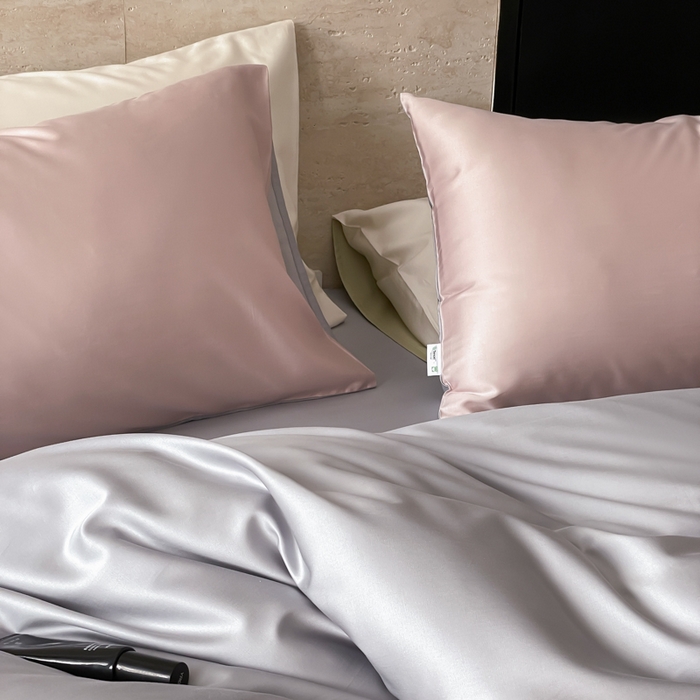 91家纺网 家纺一手货源 找家纺 （总）禾时 2026新款兰精天丝棉纯色双拼四件套