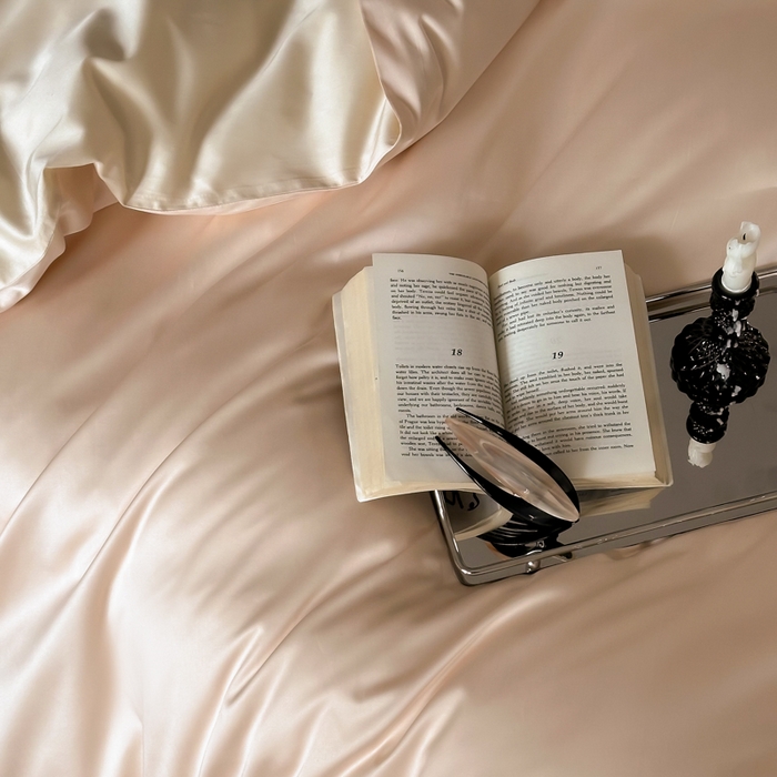 91家纺网 家纺一手货源 找家纺 禾时 2026新款兰精天丝棉纯色双拼四件套 可可