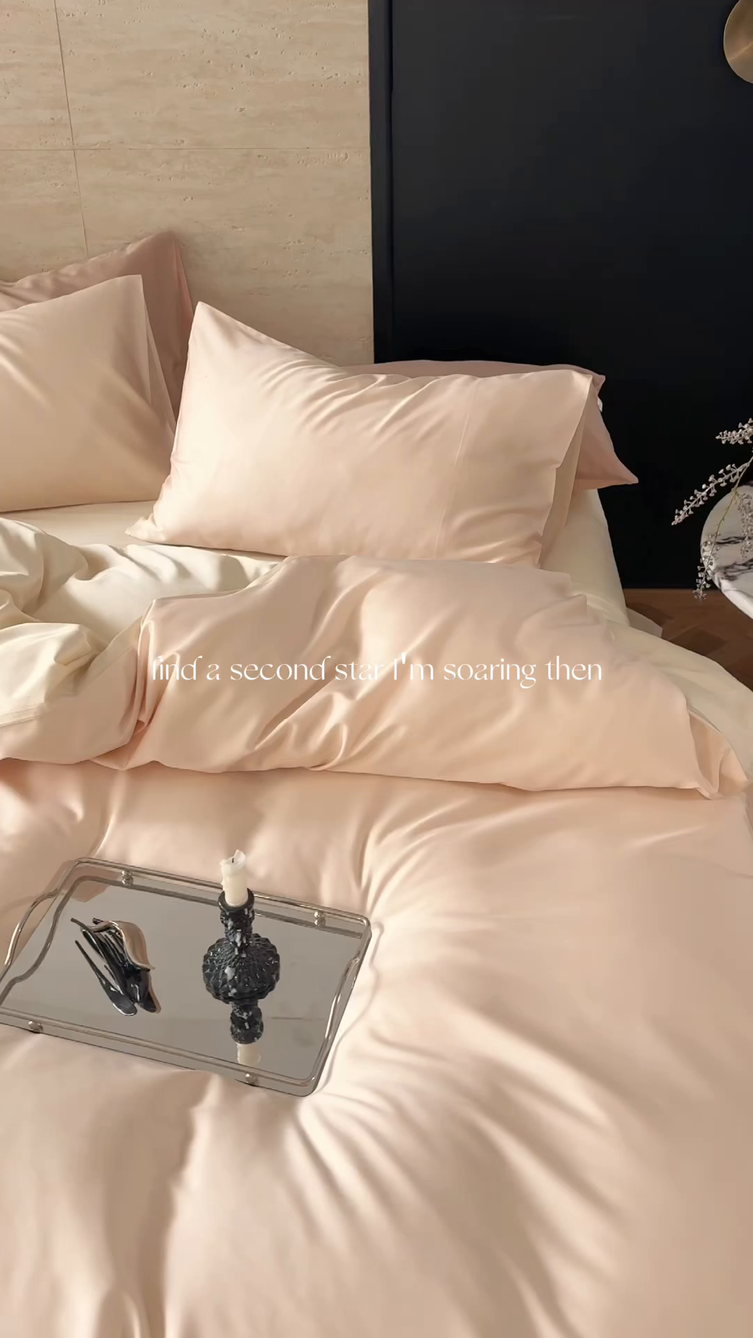 91家纺网 家纺一手货源 找家纺 禾时 2026新款兰精天丝棉纯色双拼四件套 可可