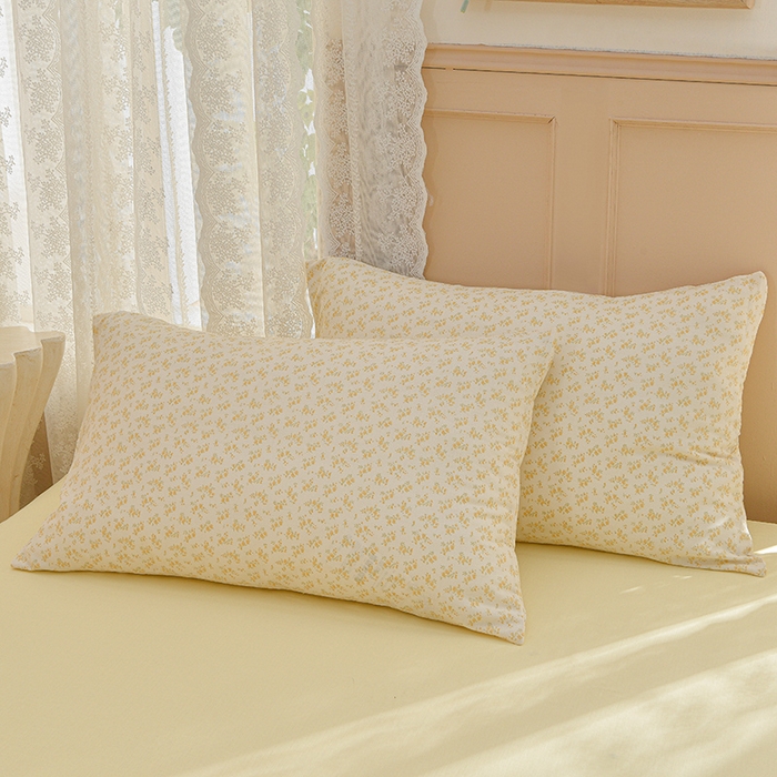 91家纺网 家纺一手货源 找家纺 乐窝家纺仓储 2026年新款高密A类母婴级全棉双层纱四件套学生宿舍三件套床单被套 小晴天