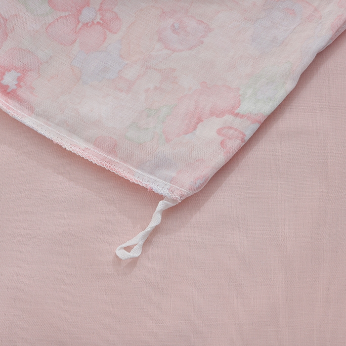 91家纺网 家纺一手货源 找家纺 乐窝家纺仓储 2026年新款高密A类母婴级全棉双层纱四件套学生宿舍三件套床单被套 颜花朝