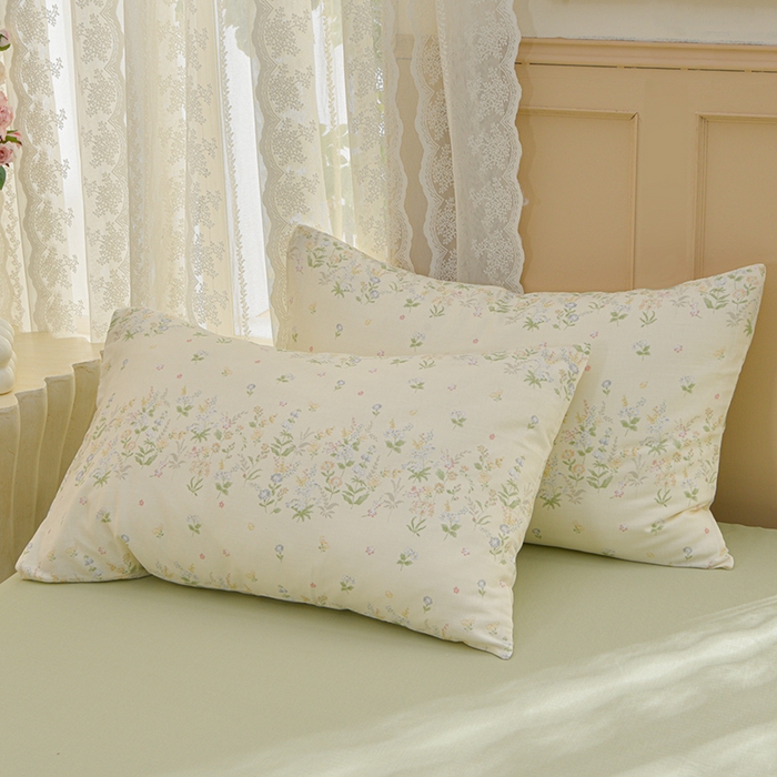 91家纺网 家纺一手货源 找家纺 乐窝家纺仓储 2026年新款高密A类母婴级全棉双层纱四件套学生宿舍三件套床单被套 绿姿