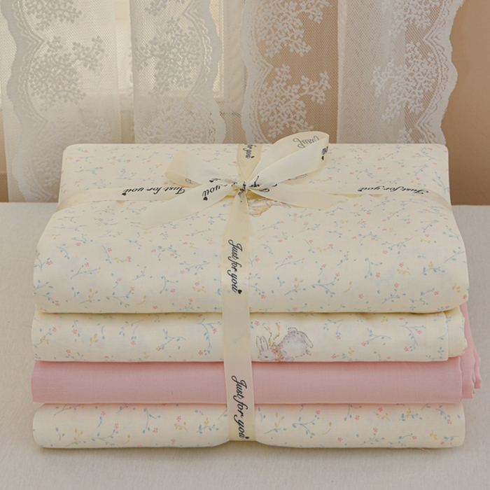 91家纺网 家纺一手货源 找家纺 乐窝家纺仓储 2026年新款高密A类母婴级全棉双层纱四件套学生宿舍三件套床单被套 欢乐兔