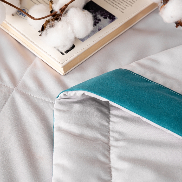 91家纺网 家纺一手货源 找家纺 圣梦莱羽绒家纺 2026新款A类棉花被夏被水洗棉春秋被7A抗菌被芯 灰色-夏被