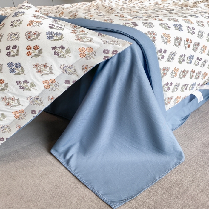 91家纺网 家纺一手货源 找家纺 帕拉美拉 2026新款A类棉麻夏被四件套 花颂